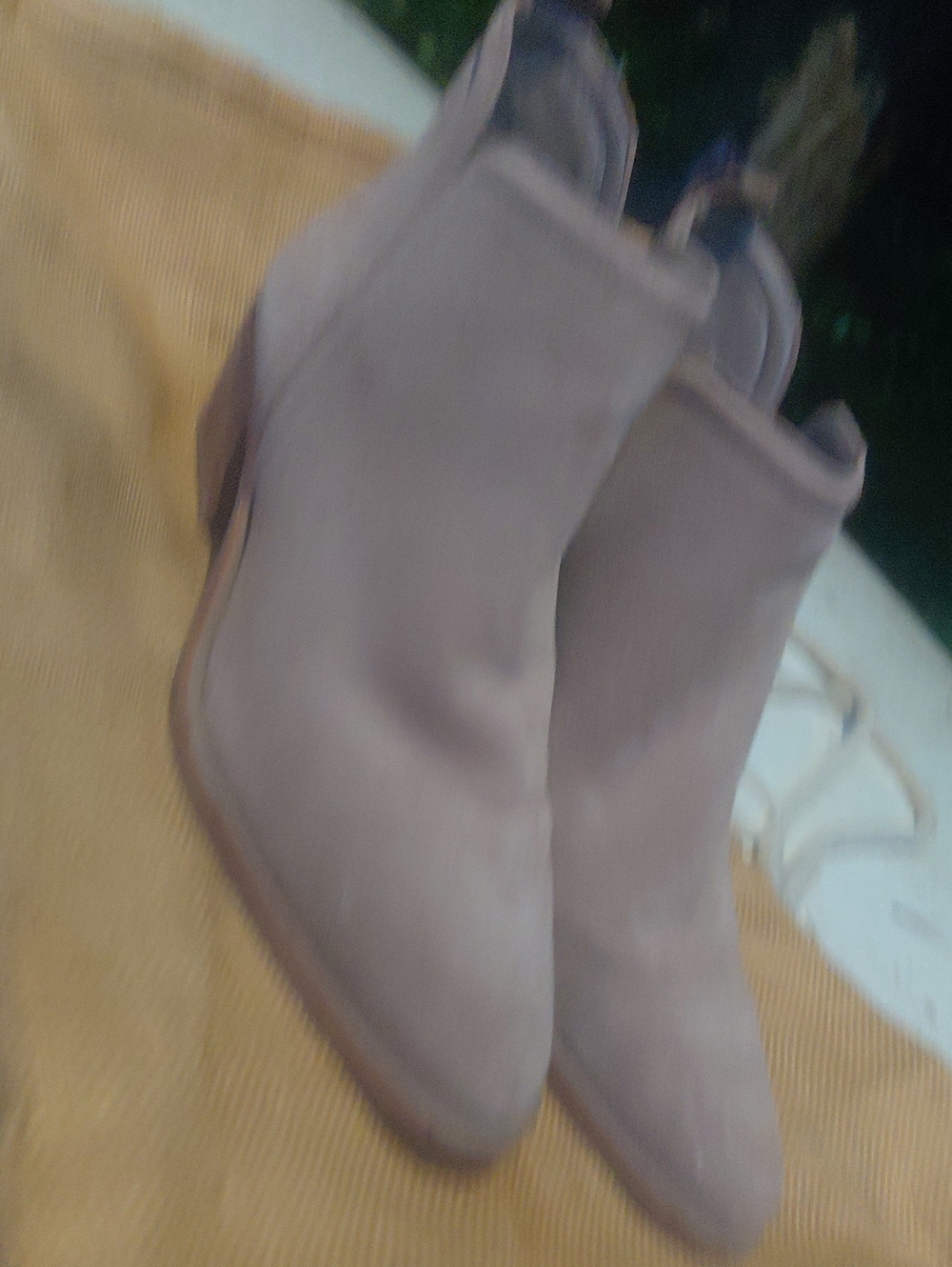Giani Bernini Taupe Suede Ankle Booties with Pointed Toe